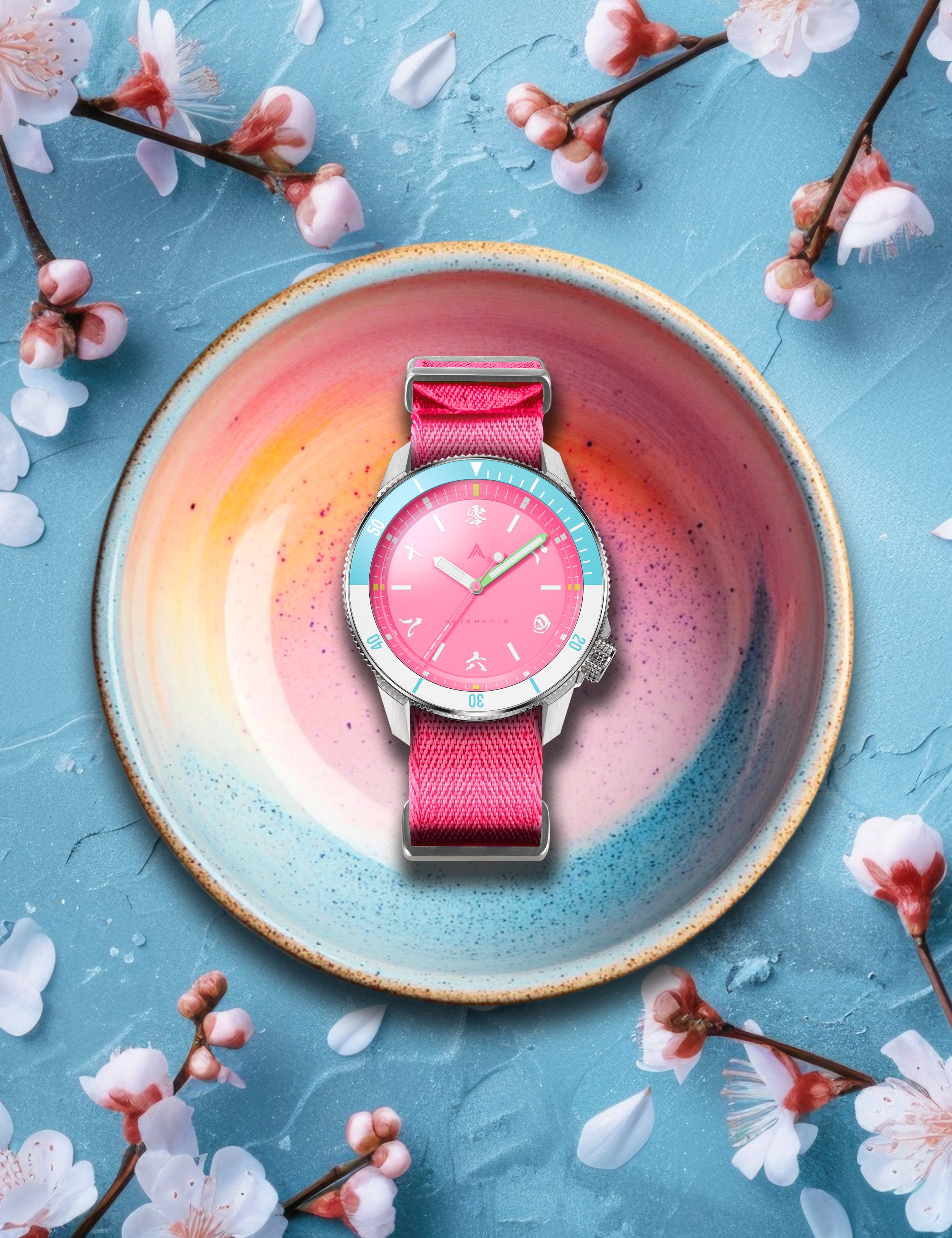 EXCLUSIVE / 20MM SINGLE-PIECE NYLON STRAP CHERRY BLOSSOM CANDY PRE-ORDER