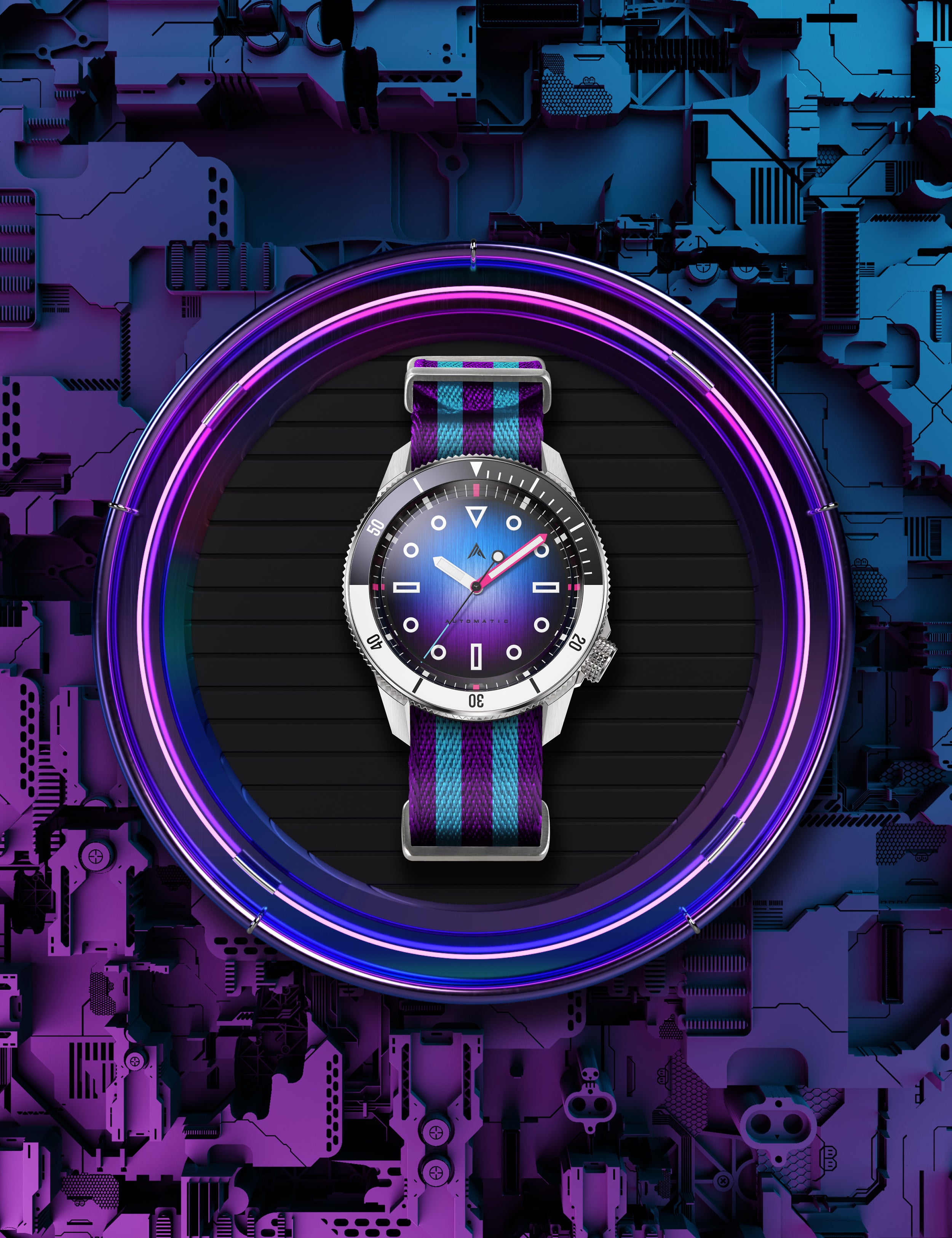 20MM SINGLE-PIECE NYLON STRAP NEO TOKYO