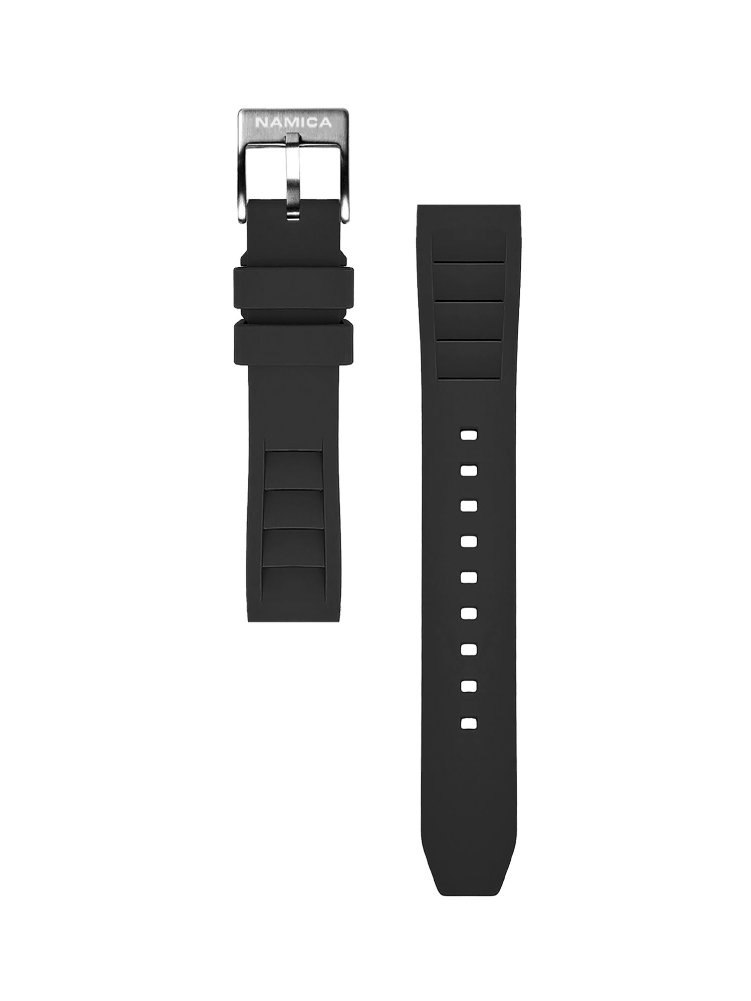 20MM VENTED RUBBER STRAP BLACK PRE-ORDER