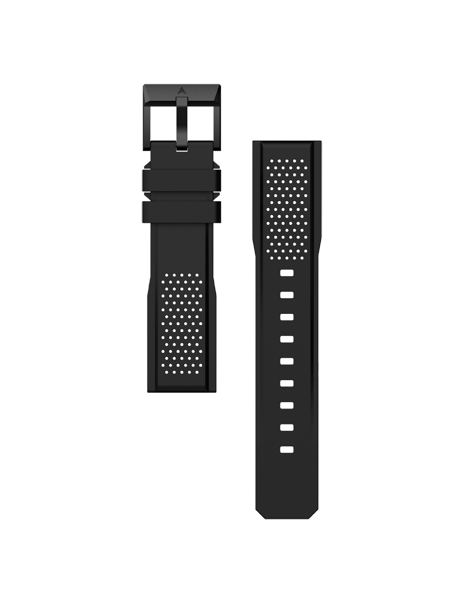 22MM OKAMI FKM RUBBER STRAP BLACK