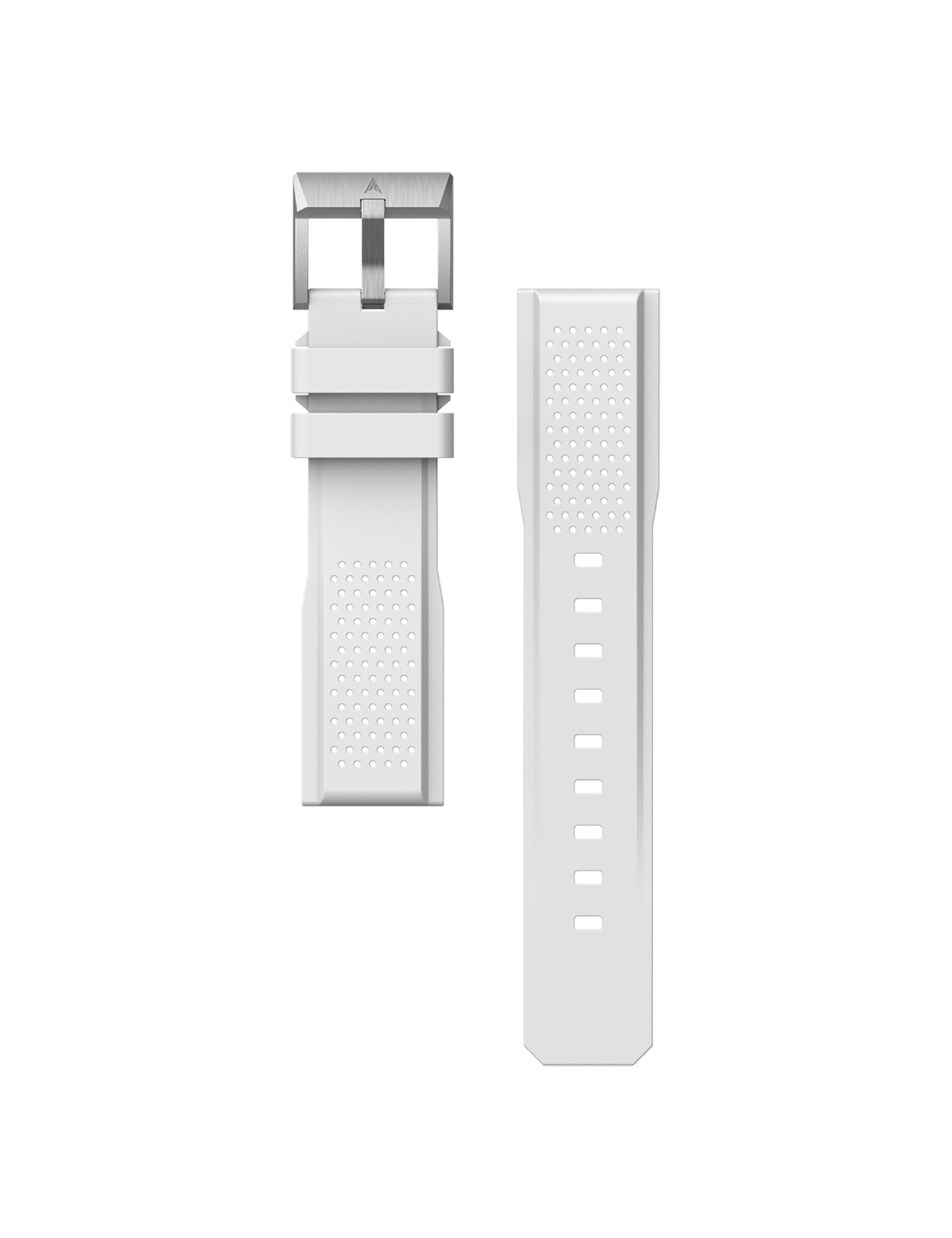 22MM OKAMI FKM RUBBER STRAP WHITE